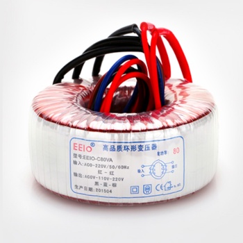 80W Toroidal and Stabilizer Transformer from 220V to 110V Output Voltage for Precision Instruments
