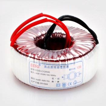 120W Toroidal and Stabilizer Transformer for Audio Amplifier Equipment from 220V Input to 60V Output Voltage